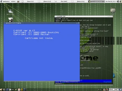 FreeBSD desktop running openMSX emulator, February 2004